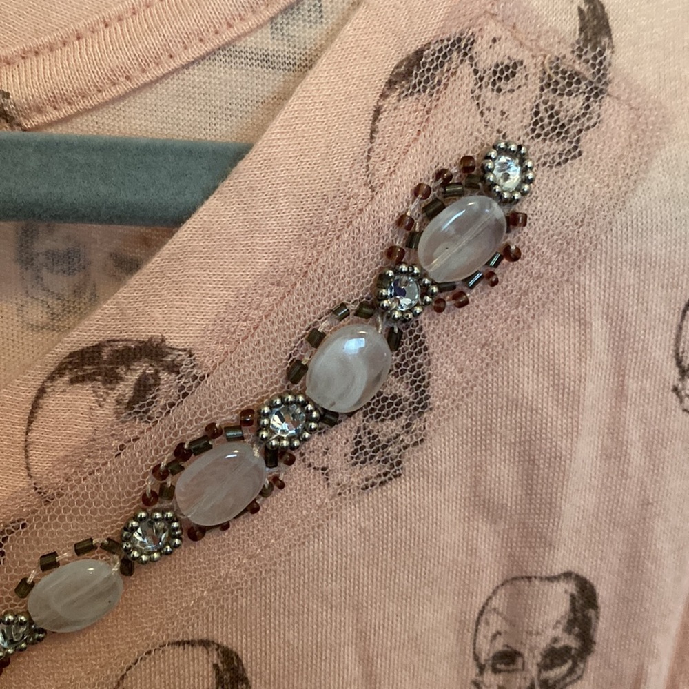 Pink Skull Print Top - Picture 3 of 5